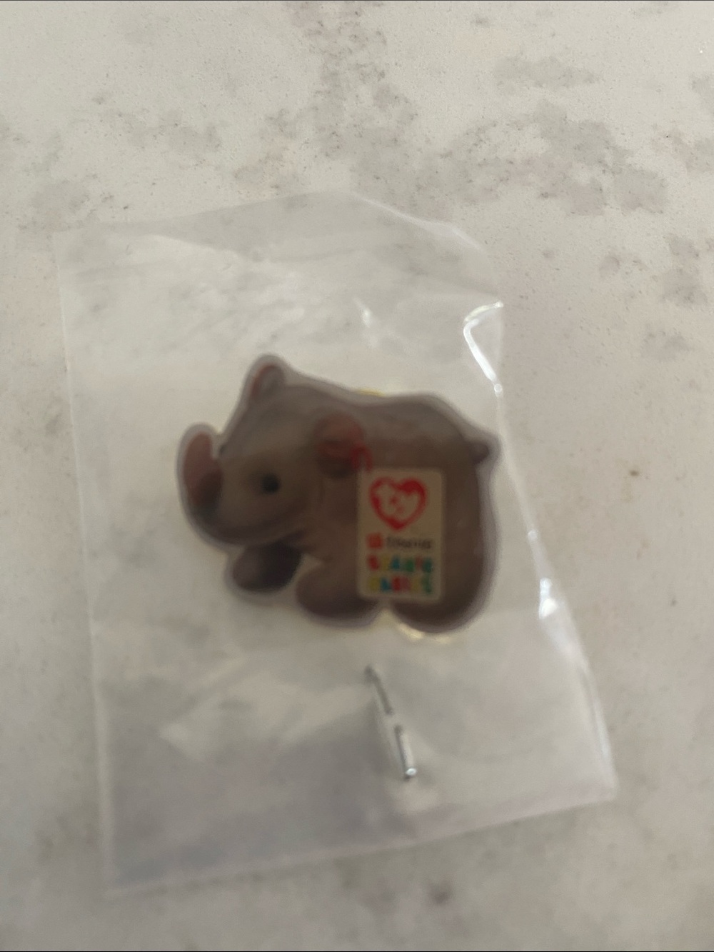 Vintage Beanie Baby Rhino Pin